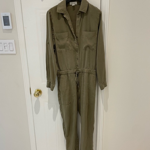 Bella Dahl olive green jumpsuit size XS - Picture 2 of 4